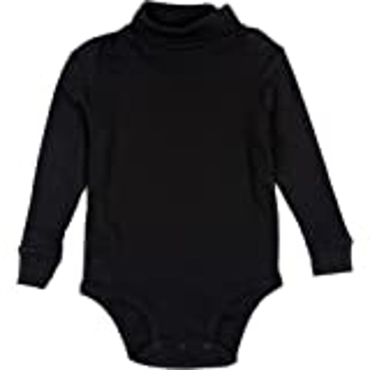 Picture of 80040 100% Cotton Thermal Turtlenecks Bodies Babies BLACK